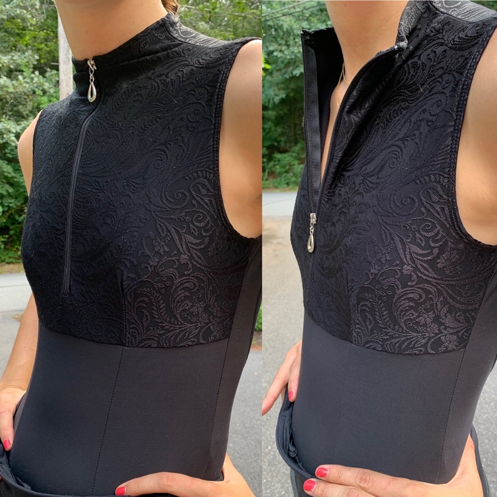 Motionwear black lace leotard